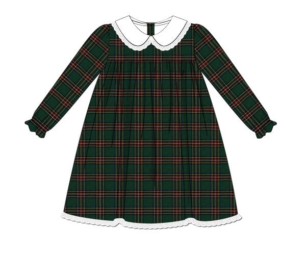 Green plaid dress  The Little Tribe