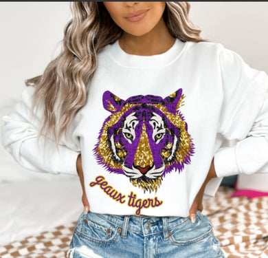 Tiger sequin adult Sweater