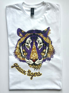 Tiger sequin adult T-shirt