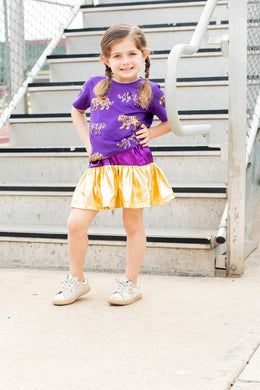 Tiger sequin patch kids SHIRT only