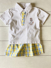 Embroidered bunny polo short set