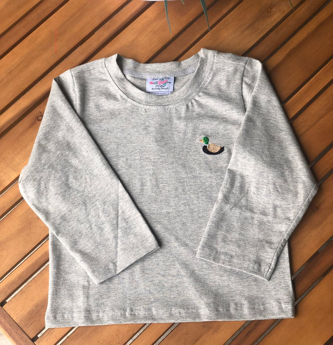 Grey knit duck t shirt