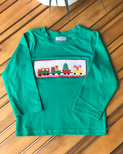 Train smocked knit t-shirt