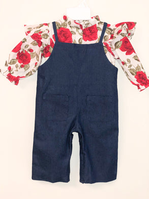 Rose and denim jumper
