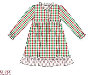 Christmas plaid gown
