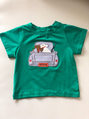 Green knit hunting truck shirt