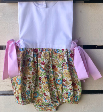 Multicolor floral bubble with white chest plate